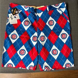 Loudmouth Chicago Cubs Argyle Golf Shorts